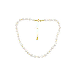 Pastel perlesmykke, gull/hvit, Hultquist Copenhagen