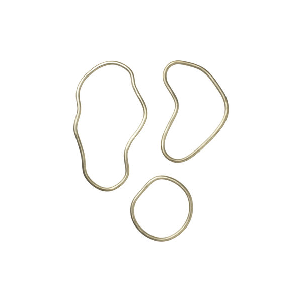 Pond bordskånere, messing Pond bordskånere, messing, Ferm Living