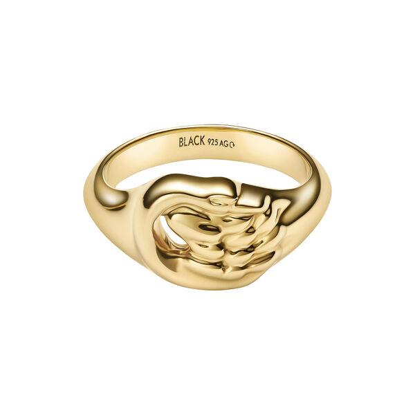 Swan Mini Signet Ring, gold, Maria Black