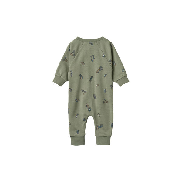 Jumpsuit L/S Lou, 9552 dusty green cars, Wheat