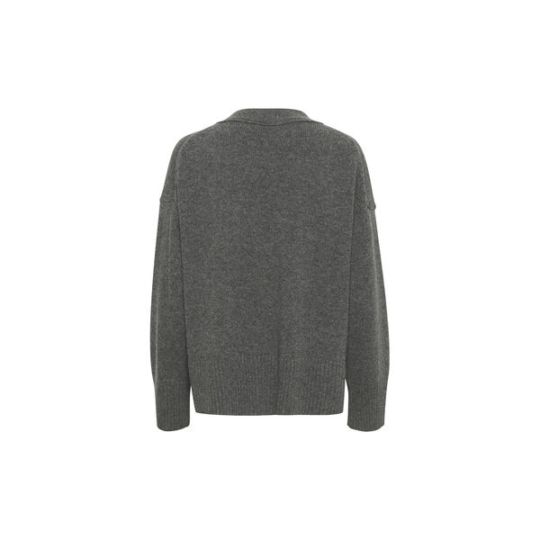 LondonMW LW Cardigan, m&oslash;rk gr&aring; melange, My Essential Wardrobe