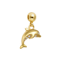 Dolphin Charm, gold, WHO IS SHE