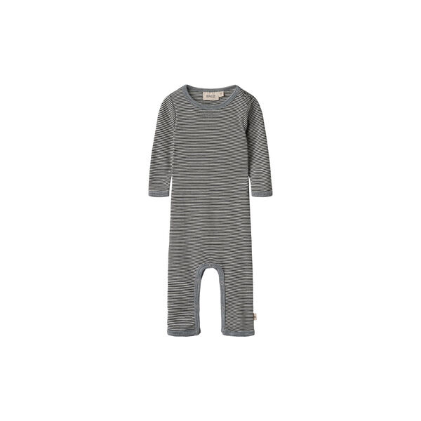 Wool Jumpsuit L/S Haven, 1433 navy stripe, Wheat