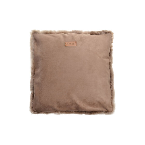 NUBE pute med royal alpakka på én side, taupe, WEICH Couture Alpaca