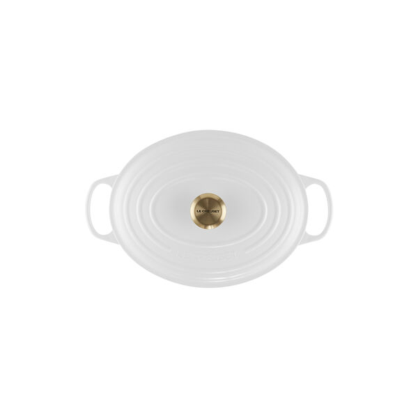 Signature st&oslash;pejern oval gryte &Oslash; 31 cm, white, Le Creuset