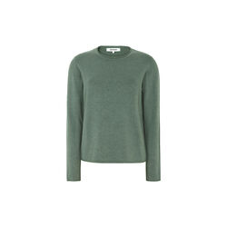 SRMarla O-neck Knit Roll Edge, balsam green melange, Soft Rebels
