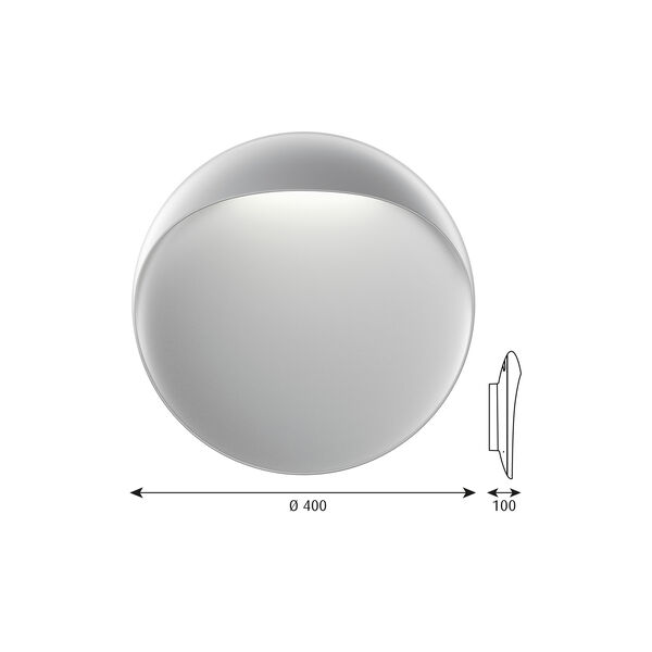 Flindt vegglampe L, aluminium, Louis Poulsen