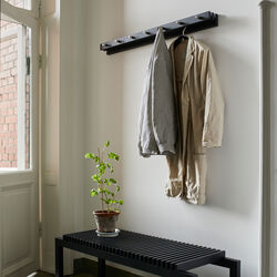 Cutter Bench, svart/eik, Skagerak by Fritz Hansen