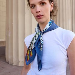 ASIAN GARDEN Skjerf, bl&aring;, Bella Ballou