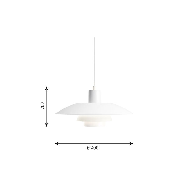 PH 4/3 pendel, hvit, Louis Poulsen