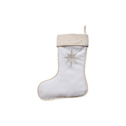 Julesokk med stor brodert sølvstjerne, Langkilde & Søn