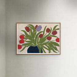 Tulips in a Blue Vase, THE POSTER CLUB