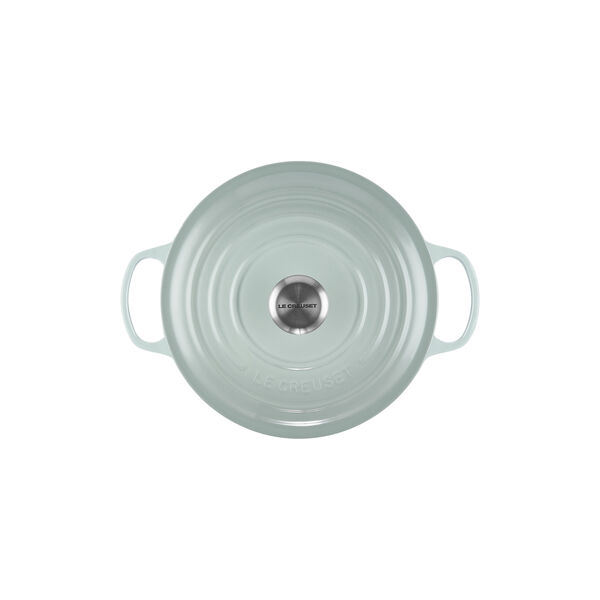 Signature st&oslash;pejern rund gryte &Oslash; 26 cm, sea salt, Le Creuset