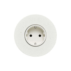 KLOSS Stikkontakt Rund, hvit betong, Kjaer + Loege