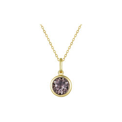 Selene Bezel Charm, smokey quartz, Nila Noor