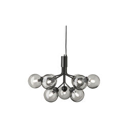 Apiales 9 pendel, satin black/smoked black, Nuura