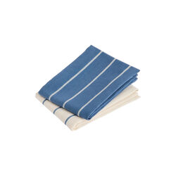 Outdoor Market Tea Towel, blue with beige stripe, HAY