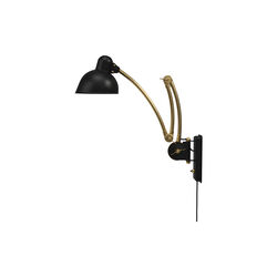 KAISER idell™ 6559-W Wall Lamp, matt black/brass, Fritz Hansen