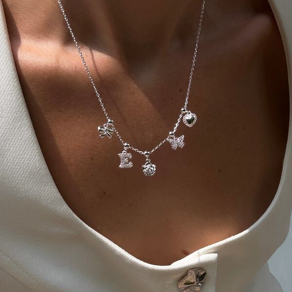 Letter Charm A, silver, WHO IS SHE