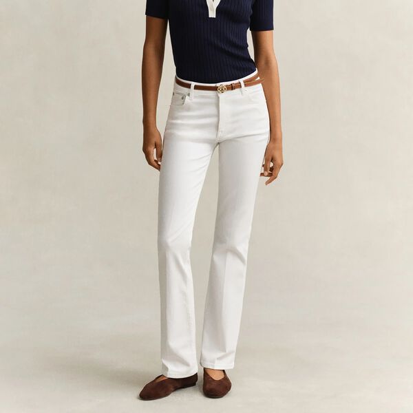 SLIM FLARE STRETCH JEANS, eggshell, Gant