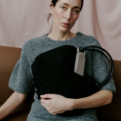 Day Woolen Pop Scrunch Bag S, black, DAY ET