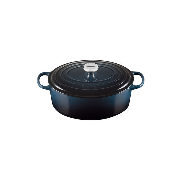 Signature st&oslash;pejern oval gryte &Oslash; 31 cm, nuit, Le Creuset