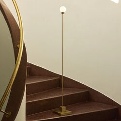 Snowball portable gulvlampe, brass, Northern