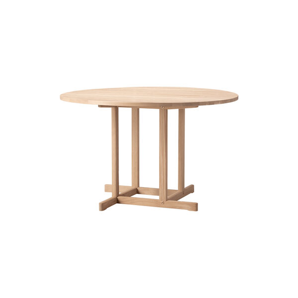 BM80 Mogensen Shaker Table &Oslash; 120 cm, s&aring;pebehandlet eik, Fredericia Furniture