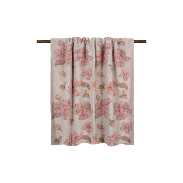 MAGNOLIA Easy boiled wool pledd 150x190cm, rosa, Frati Home