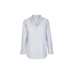 Fiona skjorte, vintage strip blå, Geismars Væverier