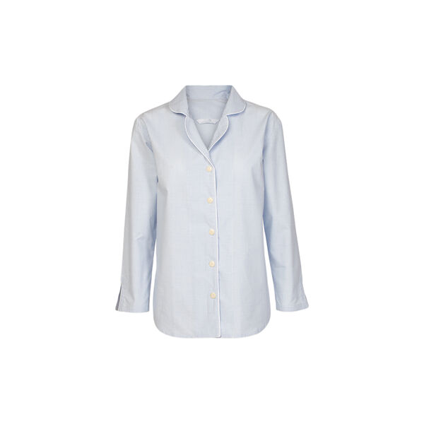 Fiona skjorte, vintage strip blå, Geismars Væverier