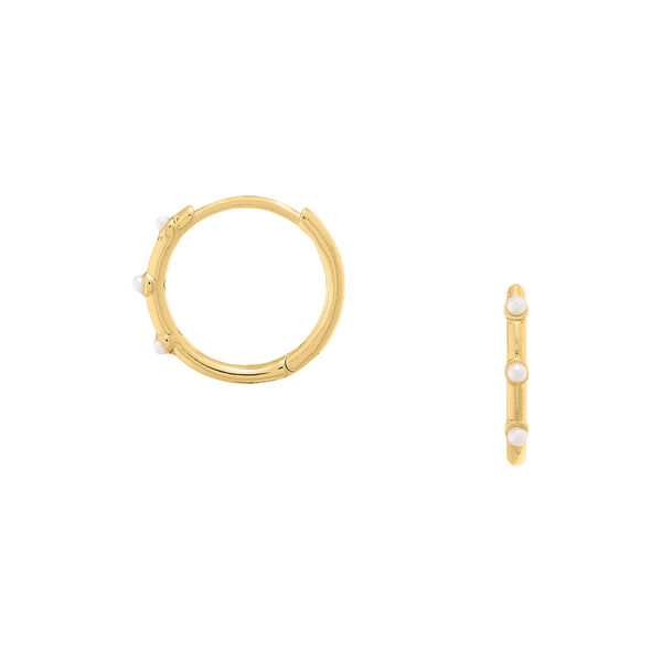 Fine Pearl Station Huggie &oslash;redobber, Orelia