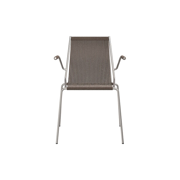 Noel Armrest Chair, steel/dark grey wool, Thorup Copenhagen