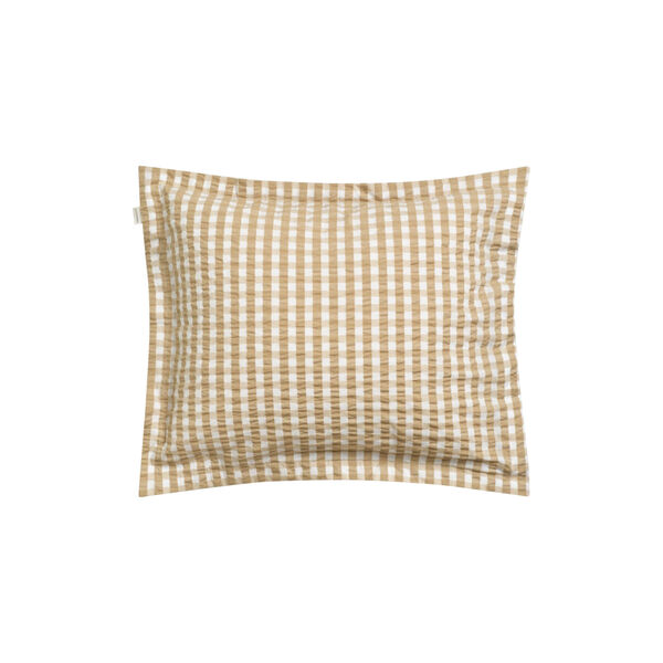 Check Seersucker putetrekk, oat beige, Gant