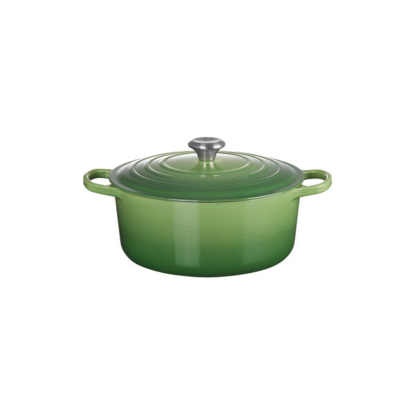 Signature st&oslash;pejern rund gryte &Oslash; 28 cm, bamboo green, Le Creuset