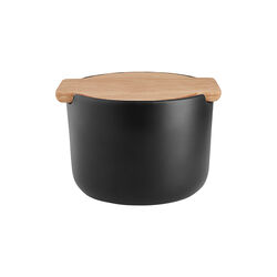Nordic Kitchen saltkar med lokk, sort/eik, Eva Solo