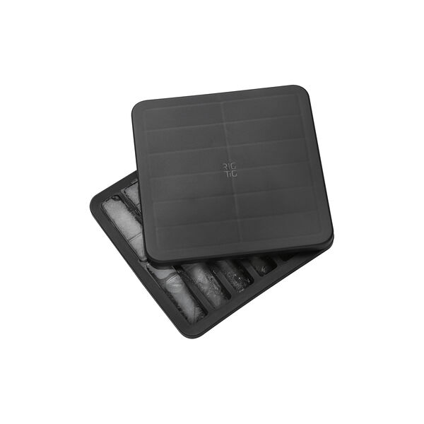 FREEZE-IT isterningsbrett med lokk liten, svart, RIG-TIG