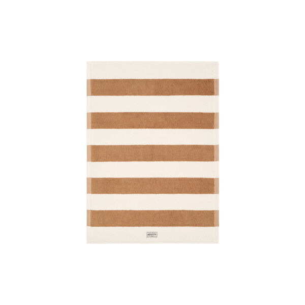 Striped h&aring;ndkle 50x70cm, clay taupe, Gant