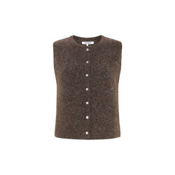 SRCamilla Vest Knit, 915 demitasse melange, Soft Rebels