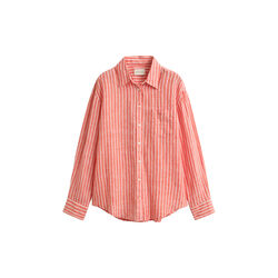 REL STRIPED LINEN LS SHIRT, perfect red, Gant