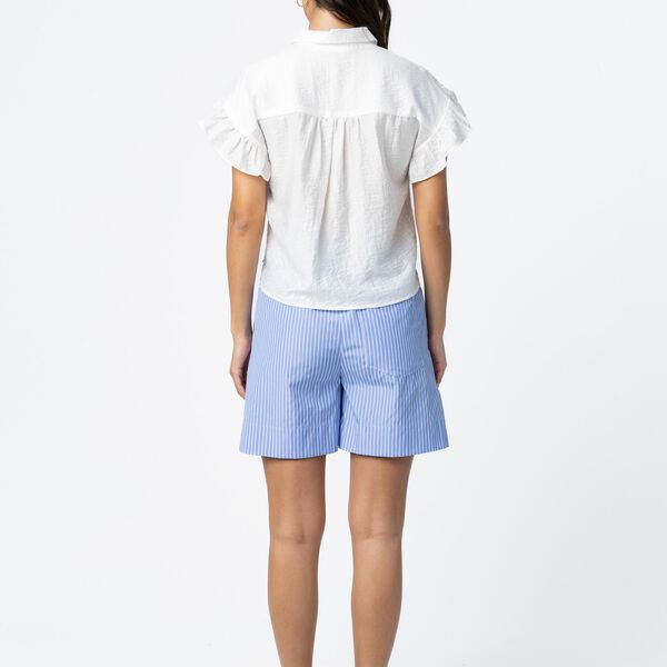 HARPER striped shorts - Sille fit, blue stripes, Coster Copenhagen