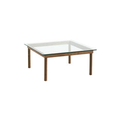 Kofi salongbord, valnøtt/klart glass, HAY