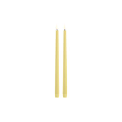 LED Slim Taper Cander Candle 32 cm 2 stk, wheat yellow, Uyuni Lighting