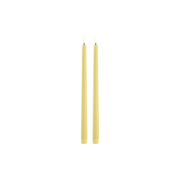 LED Slim Taper Cander Candle 32 cm 2 stk, wheat yellow, Uyuni Lighting