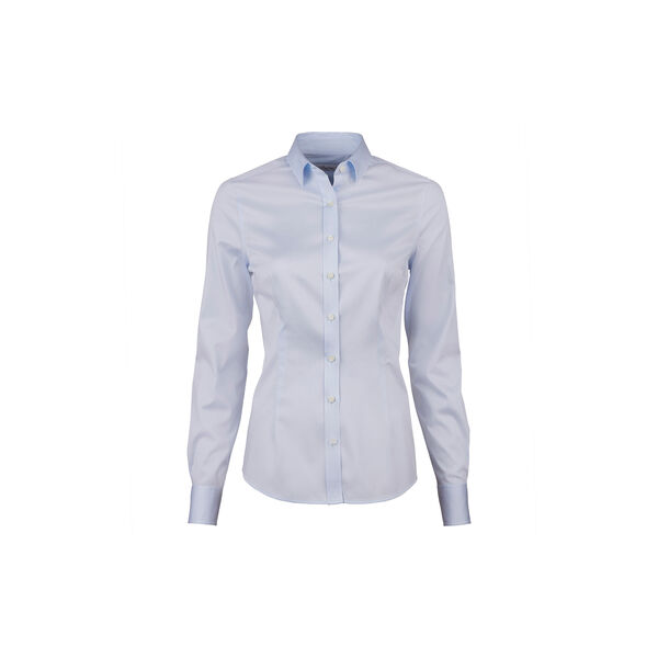 Slimline dameskjorte, light blue, Stenstr&ouml;ms