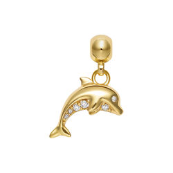 Dolphin Charm, gold, WHO IS SHE