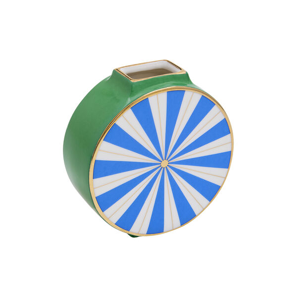 Portofino Circle vase, blue/green, Jonathan Adler