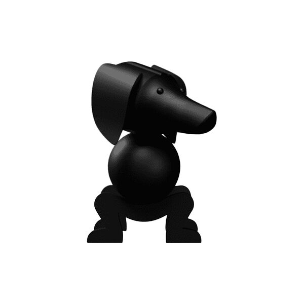 Hund liten, m&oslash;rk beiset eik, Kay Bojesen Denmark