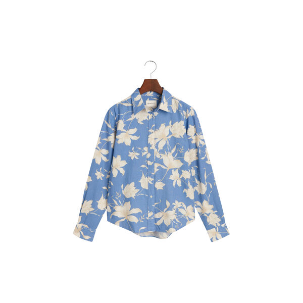 Regular Fit Floral Print Linen Shirt, perfect blue, Gant