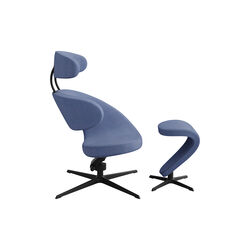 Peel 1&trade; med fotskammel, bl&aring;, Varier Furniture